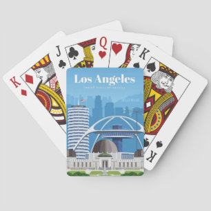 Travel Art Travel to Los Angeles Playing Cards