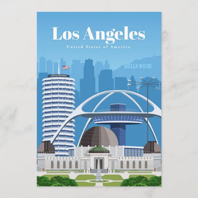 Travel Art Travel to Los Angeles Programme (Front)