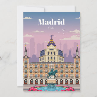 Travel Art Travel To Madrid Spain Invitation