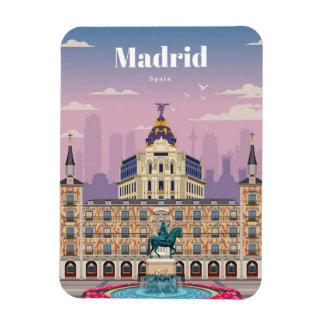 Travel Art Travel To Madrid Spain Magnet