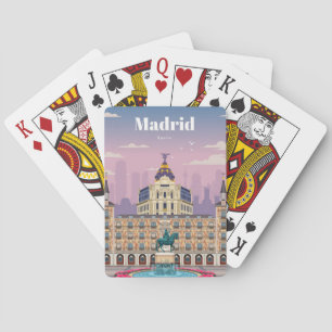 Travel Art Travel To Madrid Spain Playing Cards