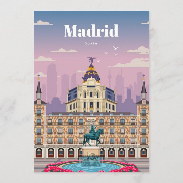 Travel Art Travel To Madrid Spain Programme (Front)