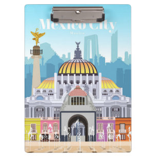 Travel Art Travel To Mexico City Clipboard