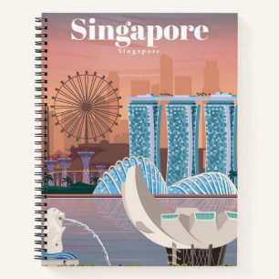 Travel Art Travel To Singapore Notebook