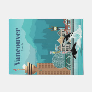 Travel Art Travel To Vancouver Doormat
