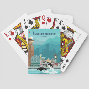 Travel Art Travel To Vancouver Playing Cards