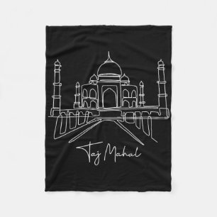 Travel Asia India Taj Mahal Indian Family Vacation Fleece Blanket