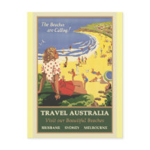 Travel Australia Beaches Vintage