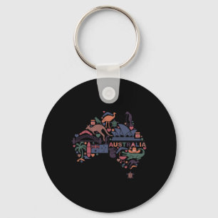 Travel Australia Map Sydney Australian Vacation So Key Ring