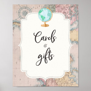 Travel Baby Shower Cards And Gifts Table Sign