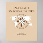 Travel Baby Shower In Flight Food Table Sign