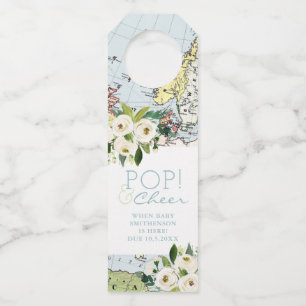 Travel Baby Shower Pop Cheer Bottle Favour  Bottle Tag