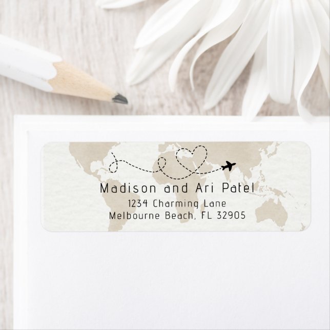 Travel Baby Shower Return Address Label (Insitu)
