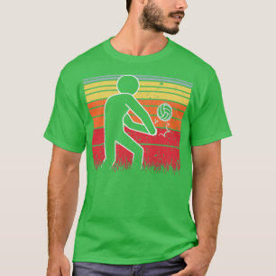 Travel back in time with beach volleyball Retro Su T-Shirt