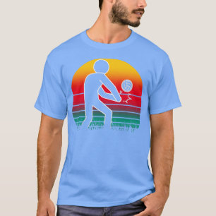 Travel back in time with beach volleyball Retro Su T-Shirt