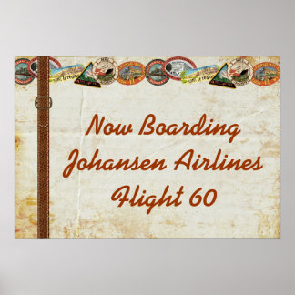 Travel Baggage Party Poster