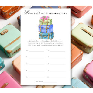 Travel bags How old was the bride to be game