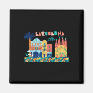 Travel Barcelona Spain Europe Spanish Family Vacat Magnet