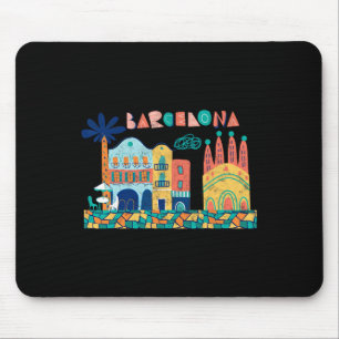 Travel Barcelona Spain Europe Spanish Family Vacat Mouse Mat