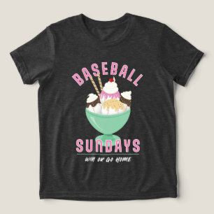 Travel Baseball Sundays Ice Cream T-Shirt Tri-Blend Shirt