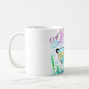Travel beach summer add name letter place dolphins coffee mug