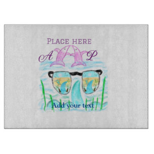 Travel beach summer add name letter place dolphins cutting board