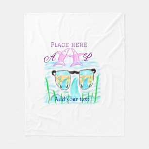 Travel beach summer add name letter place dolphins fleece blanket