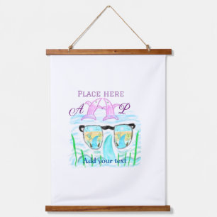 Travel beach summer add name letter place dolphins hanging tapestry