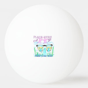 Travel beach summer add name letter place dolphins ping pong ball