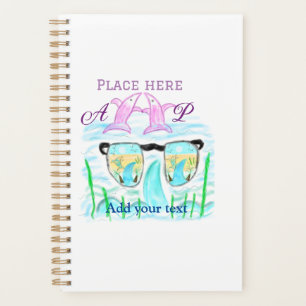 Travel beach summer add name letter place dolphins planner
