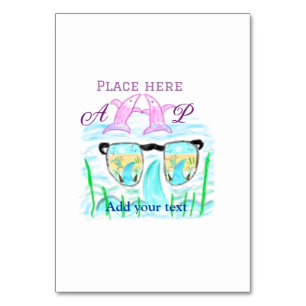 Travel beach summer add name letter place dolphins table number