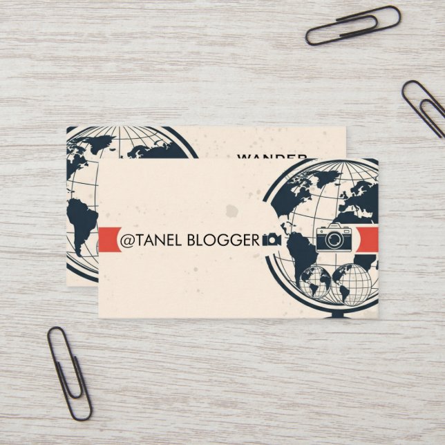  Travel Blogger Card (Front/Back In Situ)