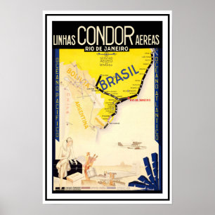 Travel Brasil Brazil ~ Vintage Poster