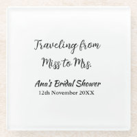 Travel bridal shower add name date miss to Mrs sim