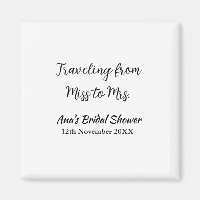 Travel bridal shower add name date miss to Mrs sim