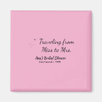 Travel bridal shower add name date miss to Mrs sim