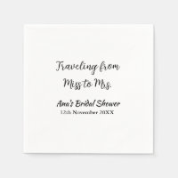 Travel bridal shower add name date miss to Mrs sim