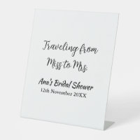 Travel bridal shower add name date miss to Mrs sim