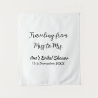 Travel bridal shower add name date miss to Mrs sim