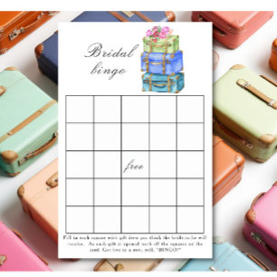 Travel Bridal shower Bingo game