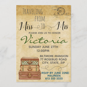 Travel Bridal Shower Invitation