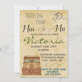 Travel Bridal Shower Invitation