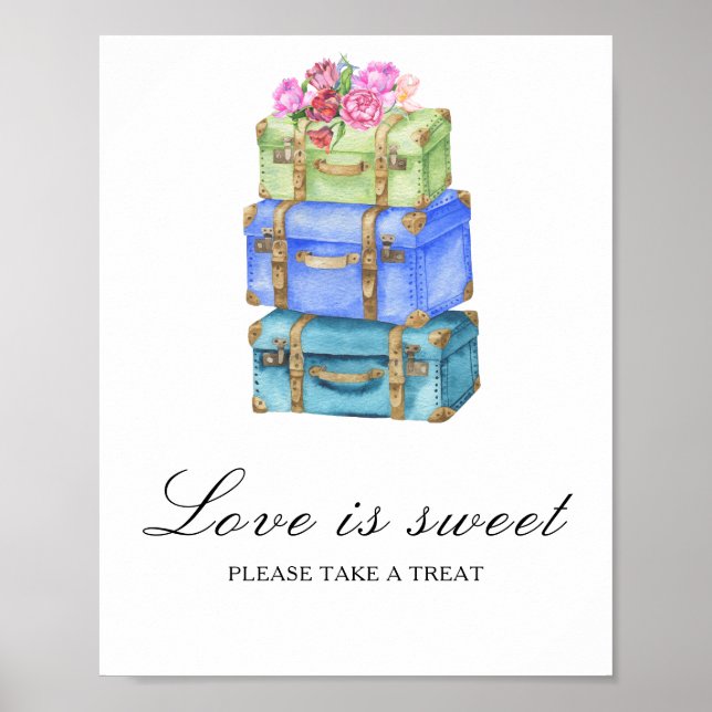 Travel bridal shower Love is sweet Poster (Front)