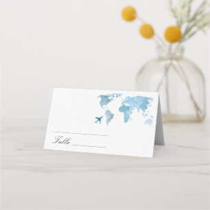 Travel bridal shower - wedding place cards