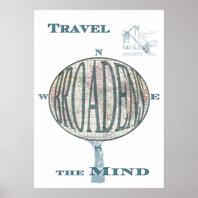 Travel Broadens the Mind Print (Front)