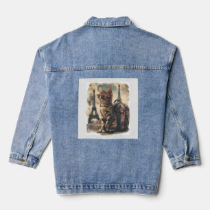 Travel Buddy Cat Denim Jacket