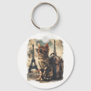 Travel Buddy Cat Key Ring