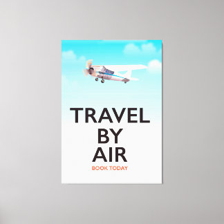 Travel By Air travel poster Canvas Print