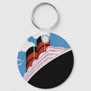 Travel by CA and Union Lines Key Ring