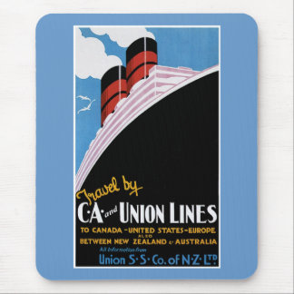 Travel by CA and Union Lines Mouse Mat